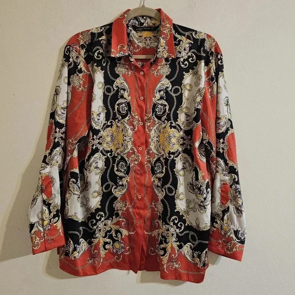 Zara Button Front Blouse